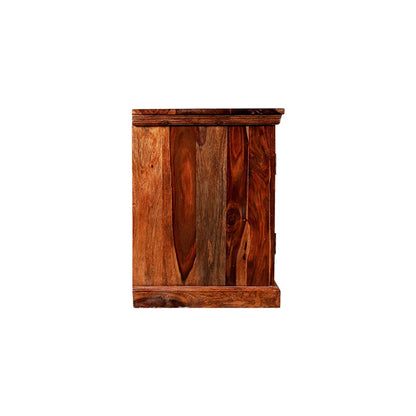 Sheesham Furniture: Solid Wood Two Door Two Shelves TV Unit