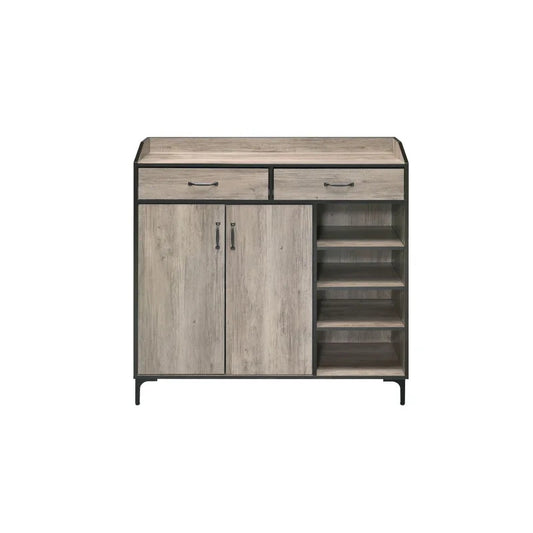 Shoe Rack: 10 Pair Shoe Storage Cabinet with 2 Drawers