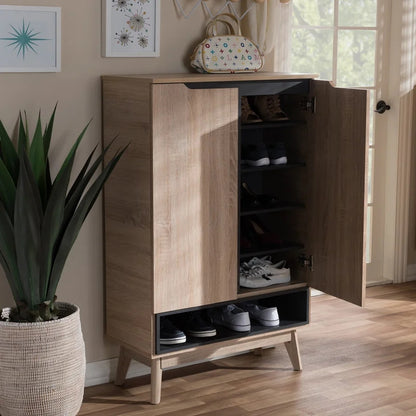 Shoe Rack: 12 Pair Shoe Storage Cabinet