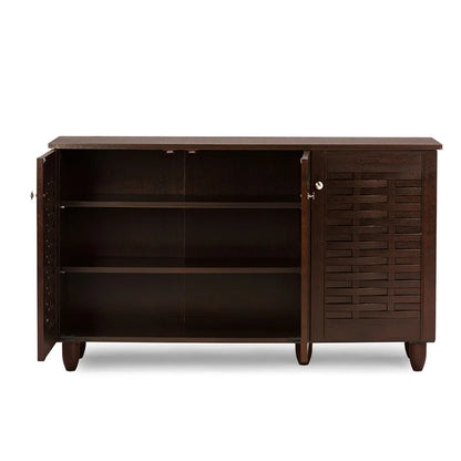 Shoe Rack: 12 Pair Shoe Storage Cabinet