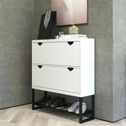 Shoe Rack: 12 Pair Shoe Storage Cabinet