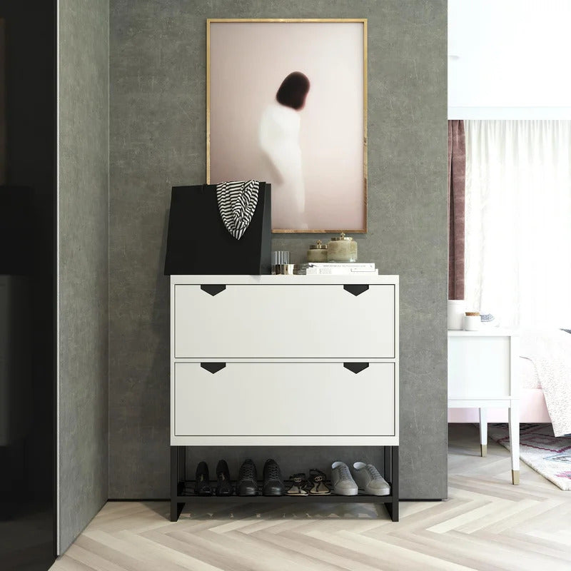 Shoe Rack: 12 Pair Shoe Storage Cabinet