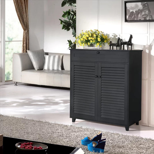Shoe Rack: 12 Pair Shoe Storage Cabinet