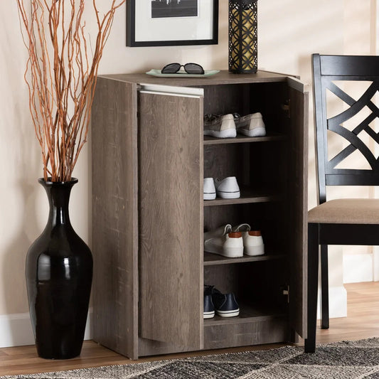 Shoe Rack: 12 Pair Shoe Storage Cabinet