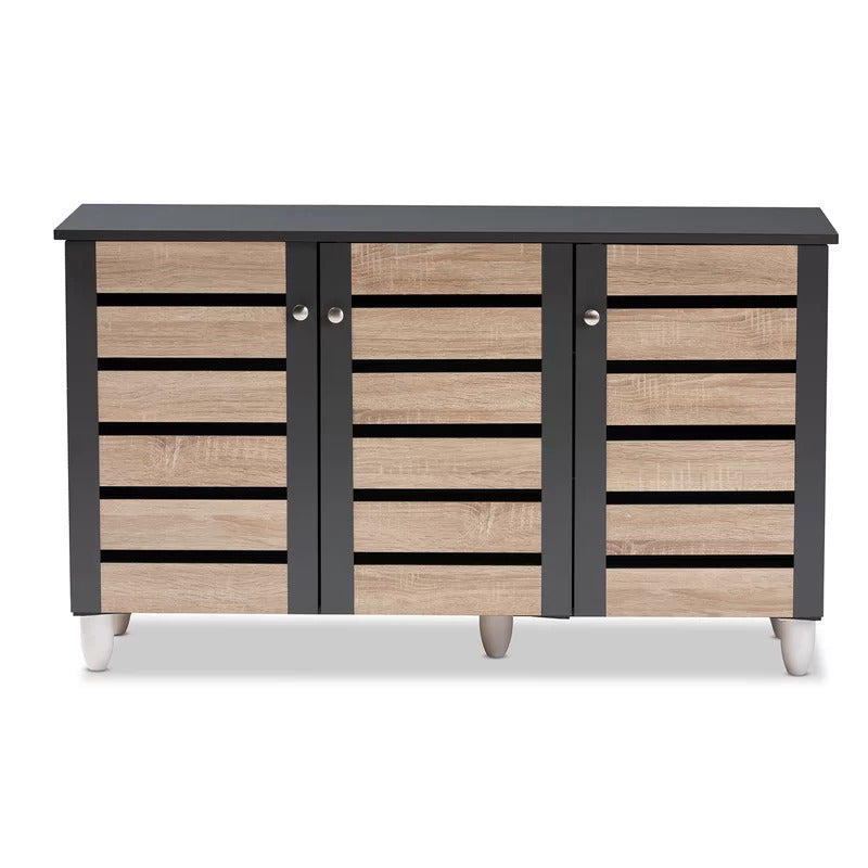 Shoe Rack: 14 Pair Shoe Storage Cabinet