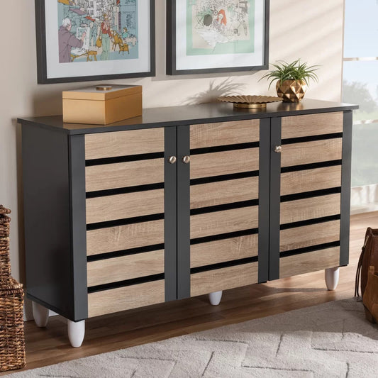 Shoe Rack: 14 Pair Shoe Storage Cabinet