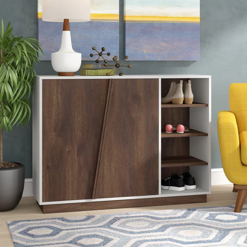 Shoe Rack: 16 Pair Shoe Storage Cabinet