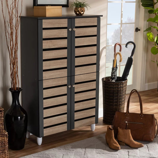 Shoe Rack: 18 Pair Shoe Storage Cabinet