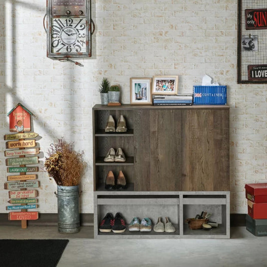 Shoe Rack 18 Pair Stackable Shoe Storage Cabinet