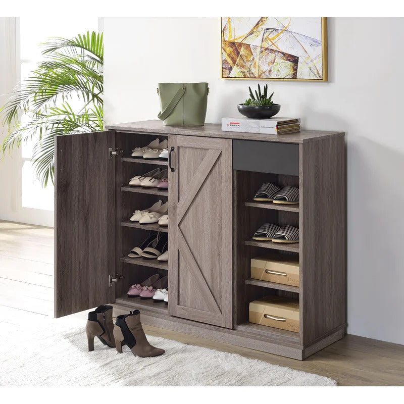 Shoe Rack: 19 Pair Shoe Storage Cabinet