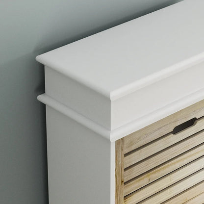 Shoe Rack: 61''H DELUXE 4 DRAWERS SHOE CABINET