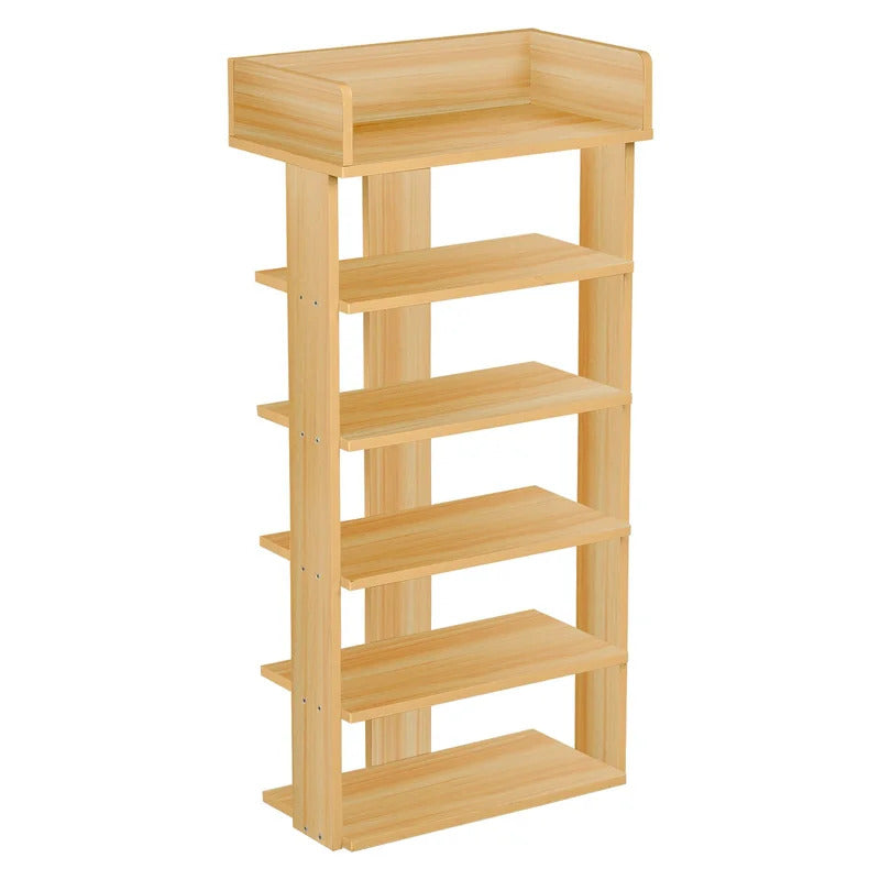 Shoe Rack: 6 Tiers Wooden Shoe Storage Cabinet