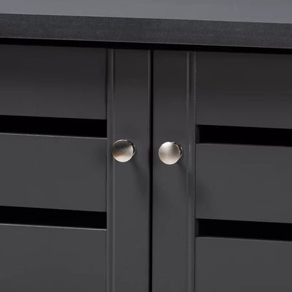 Shoe Rack: Entryway 15 Pair Shoe Storage Cabinet