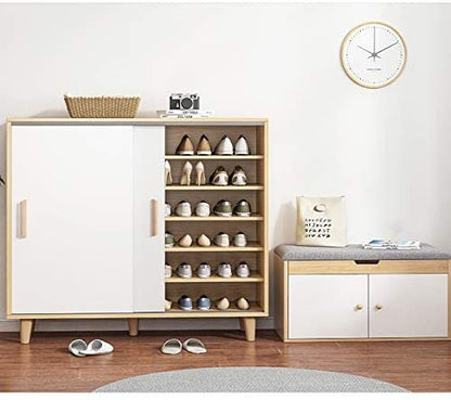 Shoe Rack: Entryway 40 Pair Shoe Storage Cabinet