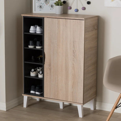Shoe Rack: Modern 15 Pair Shoe Storage Cabinet