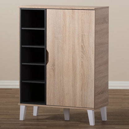Shoe Rack: Modern 15 Pair Shoe Storage Cabinet