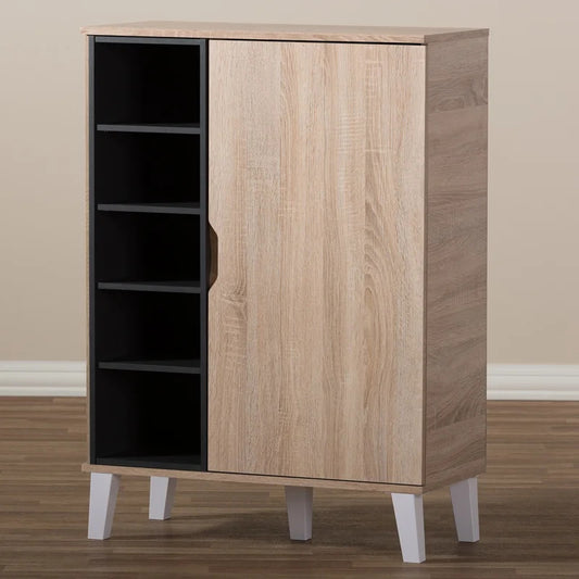 Shoe Rack: Modern 15 Pair Shoe Storage Cabinet