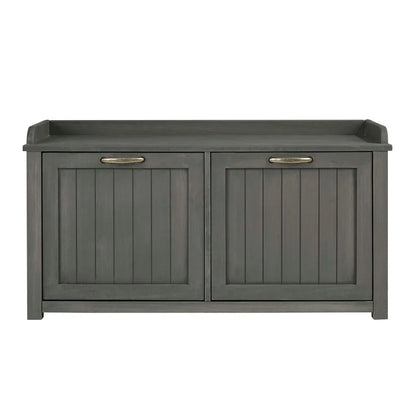 Shoe Rack: Tray Top Grooved Drop Down 10 Pair Shoe Storage Cabinet