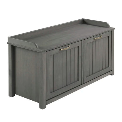 Shoe Rack: Tray Top Grooved Drop Down 10 Pair Shoe Storage Cabinet