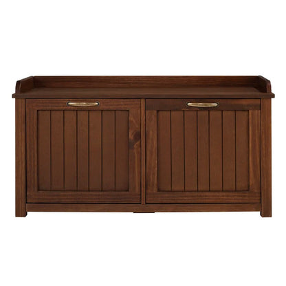 Shoe Rack: Tray Top Grooved Drop Down 10 Pair Shoe Storage Cabinet