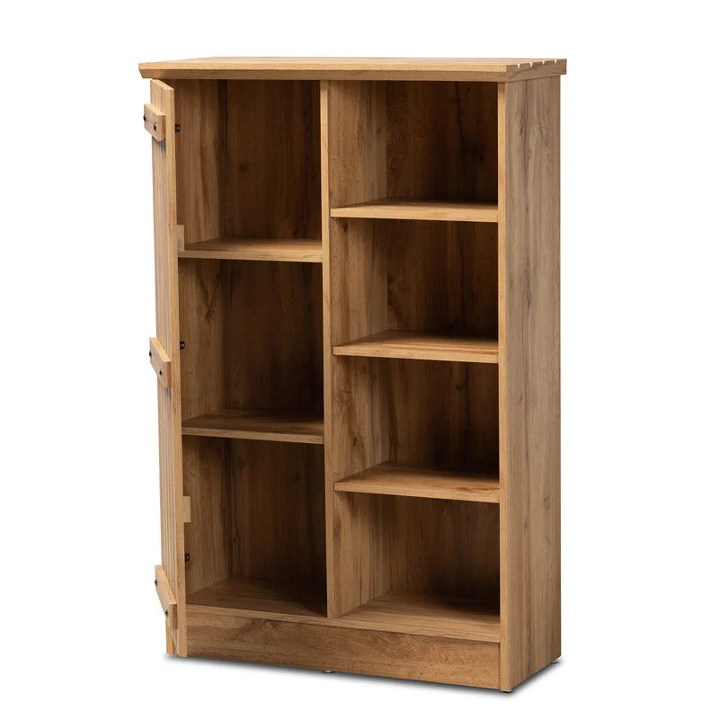 Shoe Rack: Wood 1-Door Shoe Cabinet