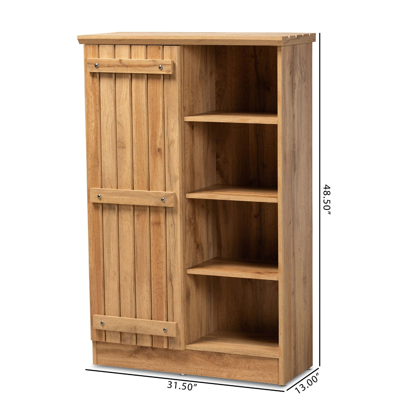 Shoe Rack Wood 1-Door Shoe Cabinet