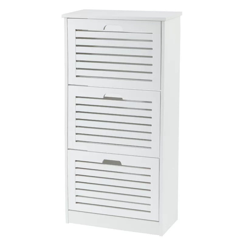Shoe Rack: Wood 12 Pair Shoe Storage Cabinet