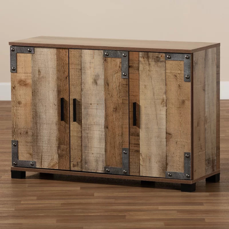 Shoe Rack: Wood 12 Pair Shoe Storage Cabinet