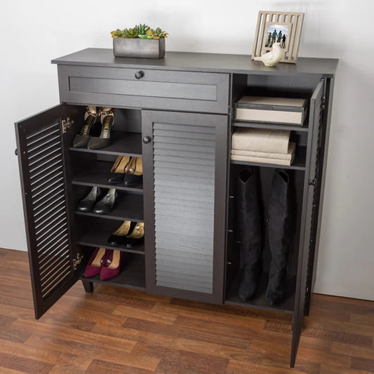 Shoe Rack: Wood Shoe Storage Cabinet