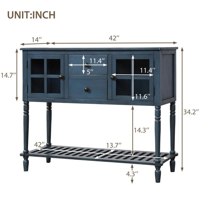 Side Tables Accent Table, Antique Navy