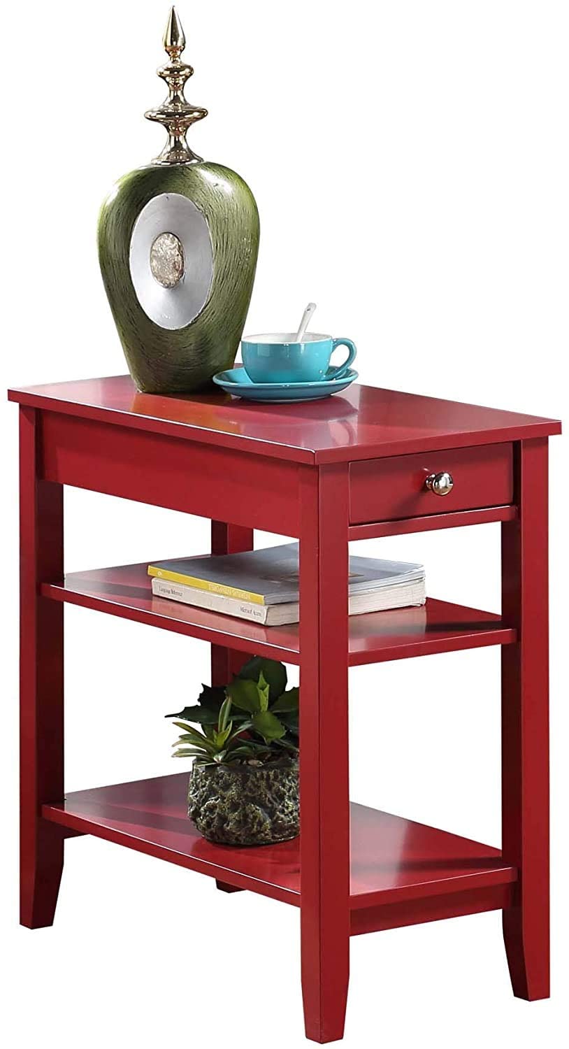 Side Tables : American Heritage Three Tier End Table with Drawer