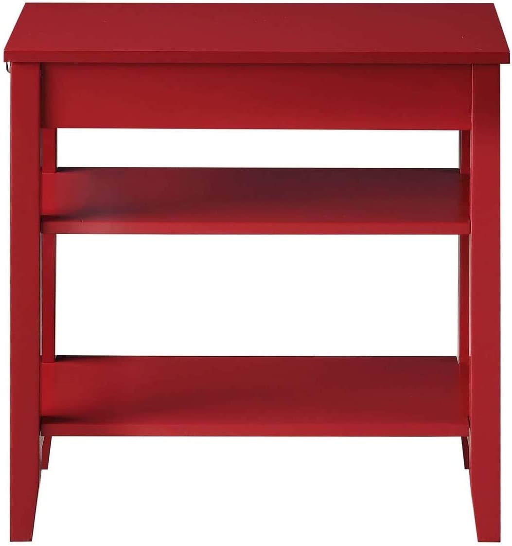 Side Tables : American Heritage Three Tier End Table with Drawer