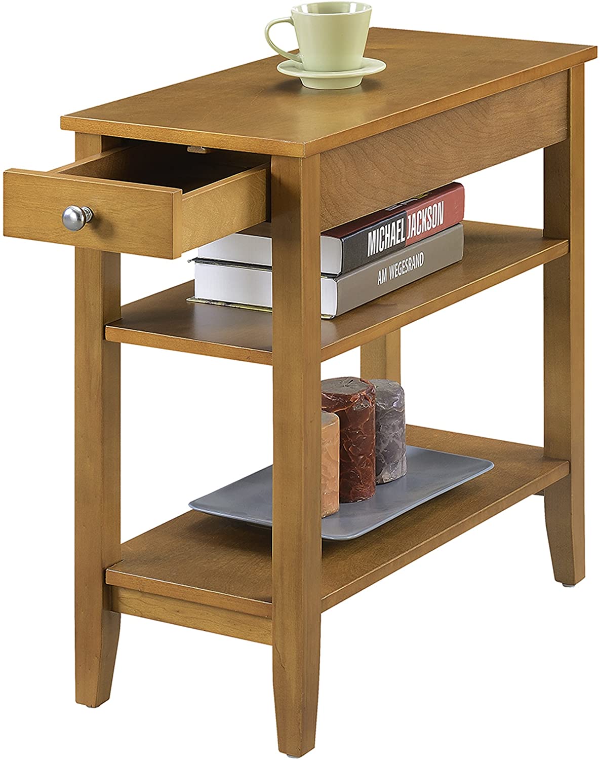 Side Tables : American Heritage Three Tier End Table with Drawer