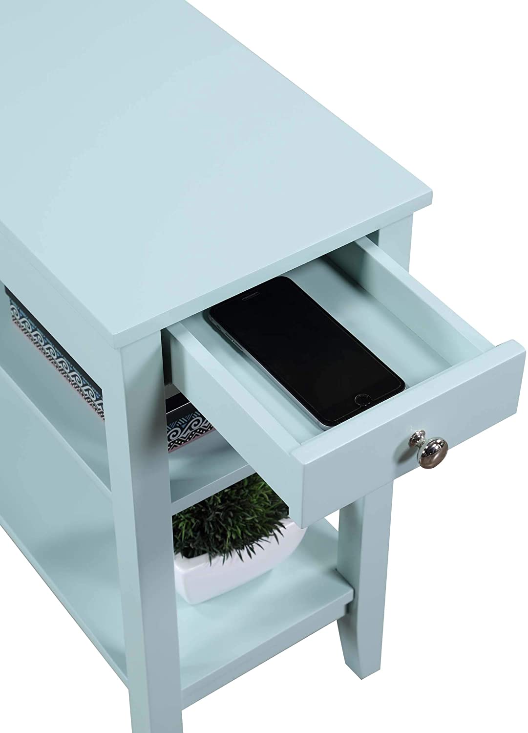 Side Tables : American Heritage Three Tier End Table with Drawer