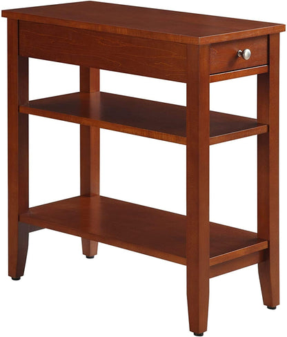 Side Tables : American Heritage Three Tier End Table with Drawer
