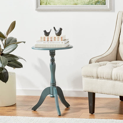 Side Tables: Antique Pedestal Accent Table