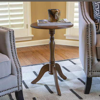 Side Tables: Antique Pedestal Accent Table