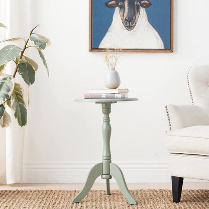 Side Tables: Antique Pedestal Accent Table