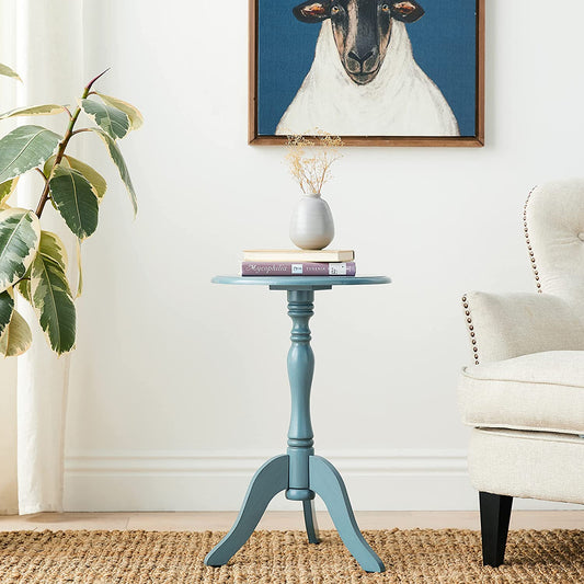 Side Tables: Antique Pedestal Accent Table