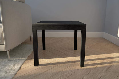 Side Tables: Black Wood Modern End Table