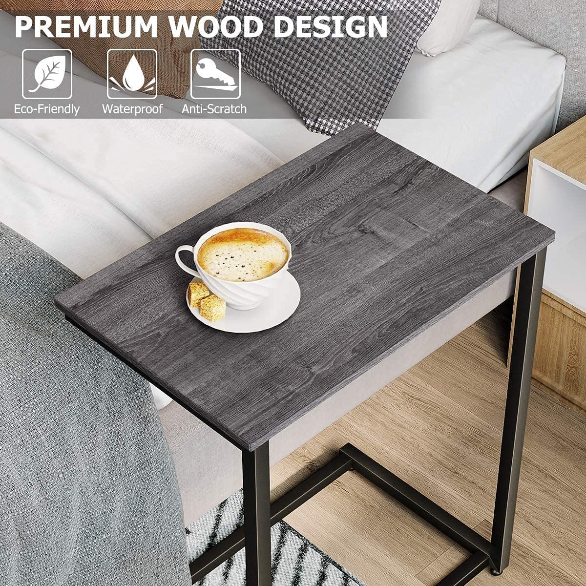  Side Tables: C Table for Small Spaces TV Tray ,Laptop Table