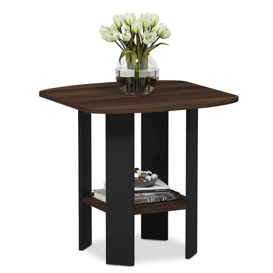 Side Tables Design EndSideTable, 1-Pack, Columbia WalnutBlack
