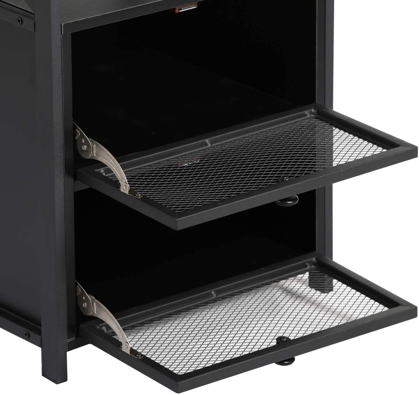 Side Tables: End Side Table with Storage Space and Flip Drawers