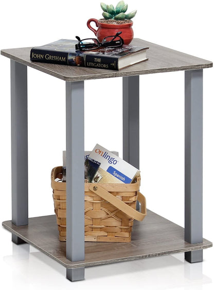 Side Tables: End Table, French Oak Grey/Grey