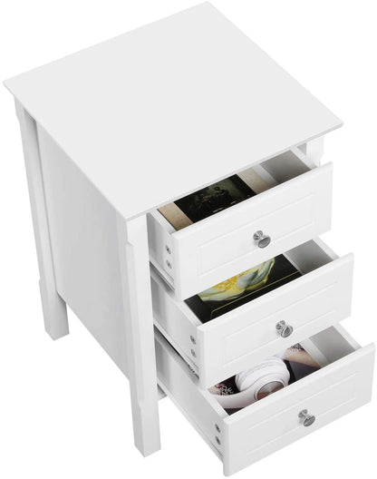  Side Tables: End Table with 3 Drawers