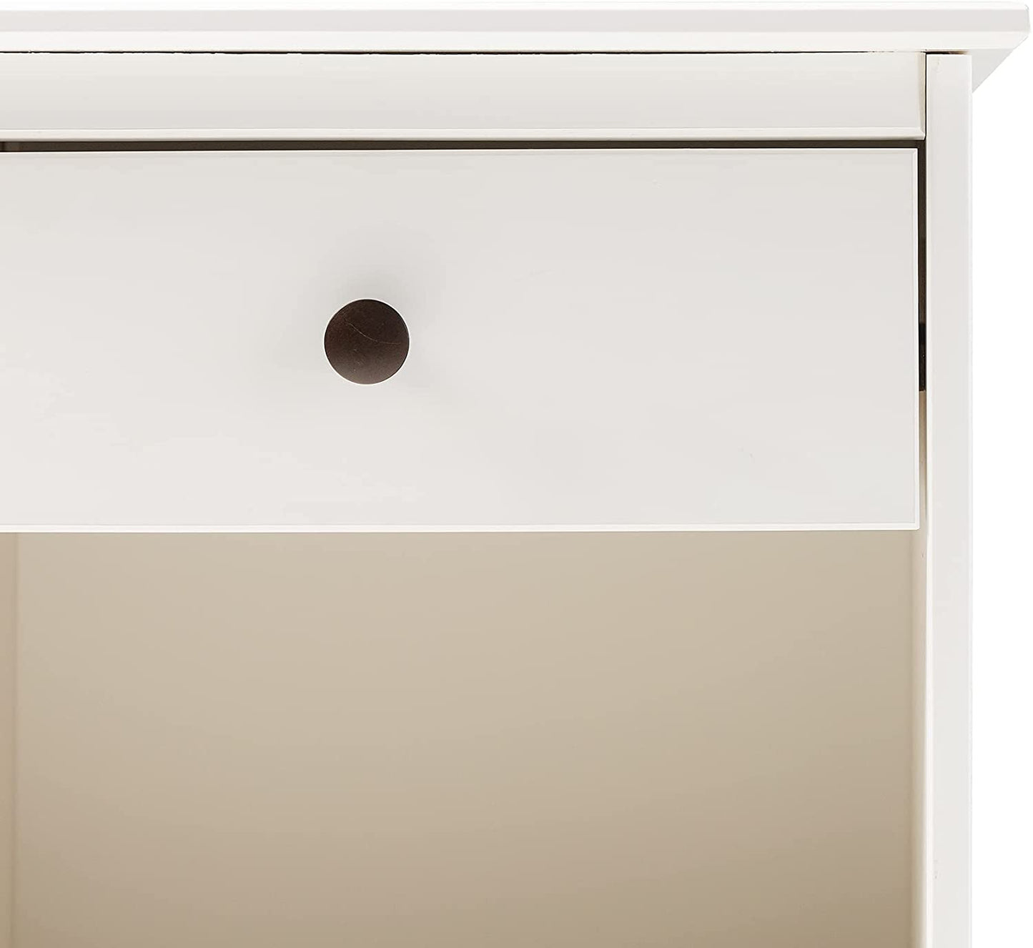 Side Tables: Modern 1-Drawer Solid Wood Nightstand Set
