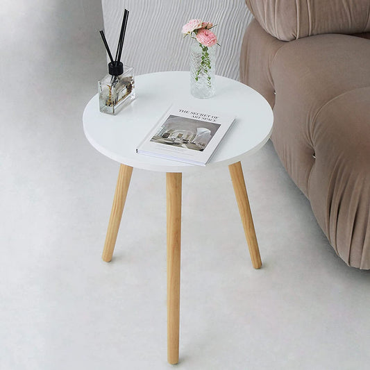 Side Tables: Modern Round Nightstand End Table