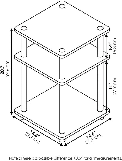 Side Tables: Multipurpose Shelf, Blackwood/Black