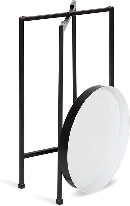 Side Tables: Round Foldable Tray Table, Detachable Magnetic Tabletop 