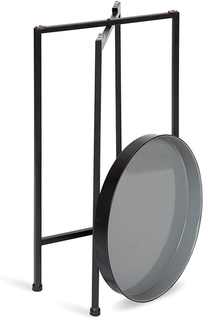 Side Tables: Round Foldable Tray Table, Detachable Magnetic Tabletop 